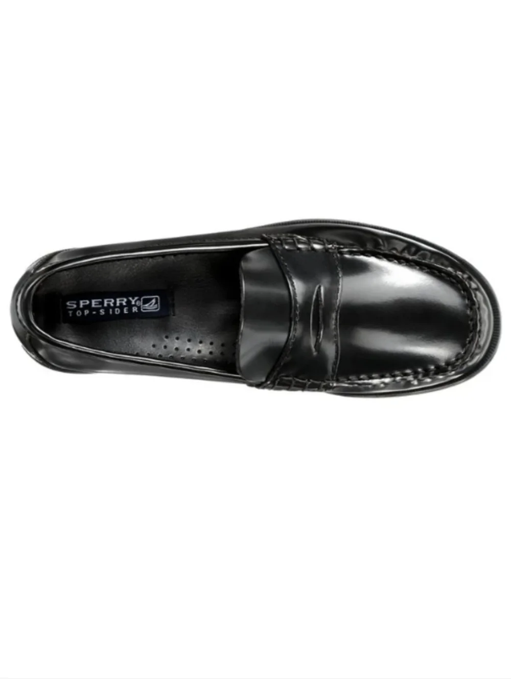 Sperry Colton Penny Loafers Boys 13.5 Black Leather School Uniform Dress Shoes